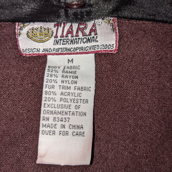 💯 Vintage Tiara International bolero cardigan sweater with removable collar - Picture 4 of 4